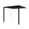 Przyścienna Pergola tarasowa aluminiowa NORDVIC Skyline LED Light 3 x 3 m Antracyt